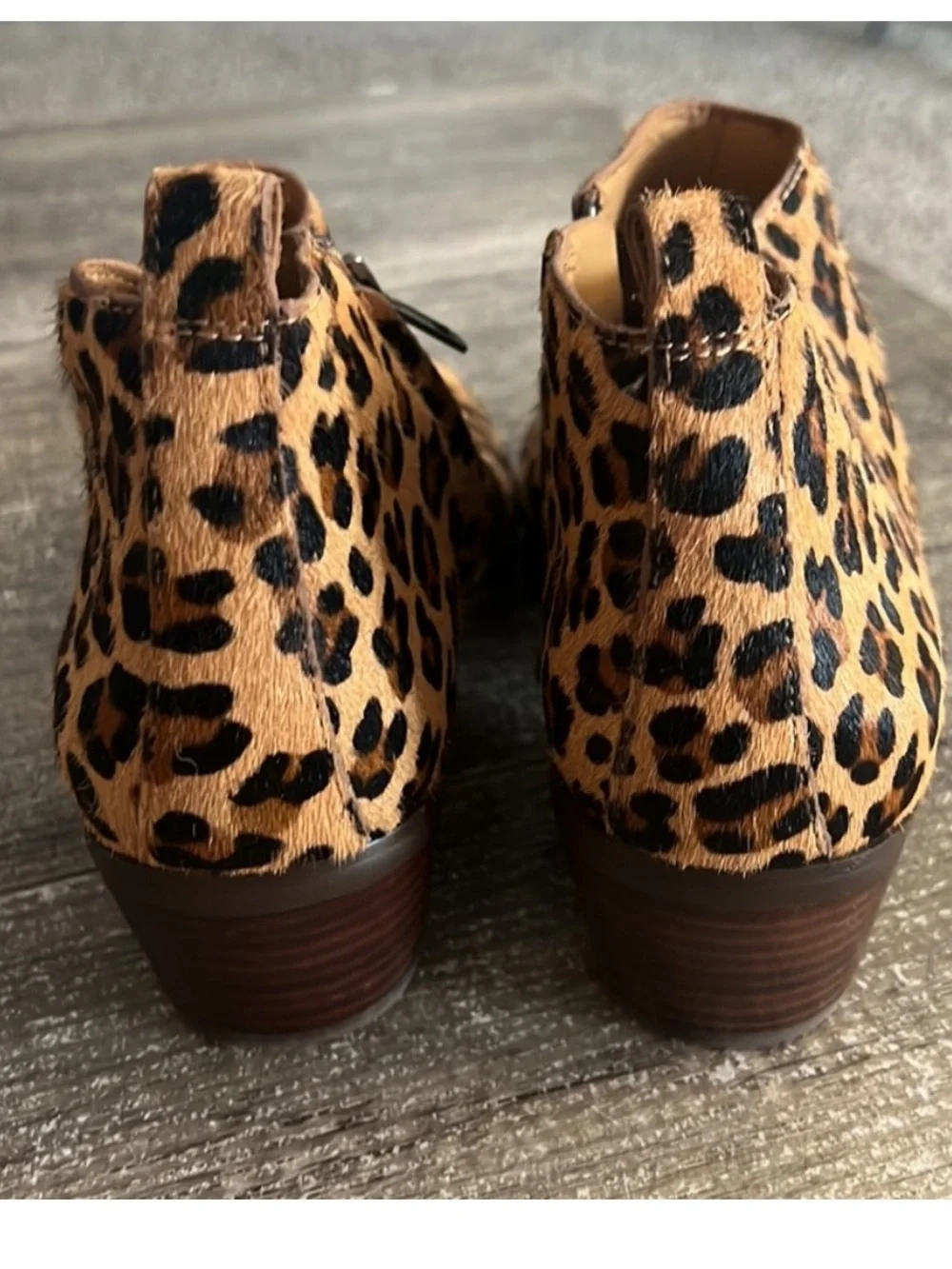 J. Crew Leopard Print Ankle Booties in Tan and Black